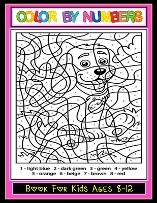 Color by Numbers: Large print, Coloring Book for Kids Ages 8-12 - Design Hut