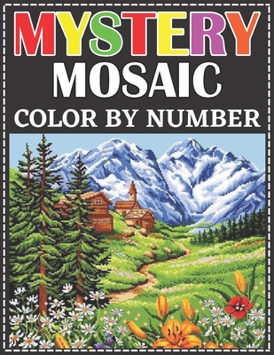 Large Print Color By Number Adult Coloring Book: Guided coloring