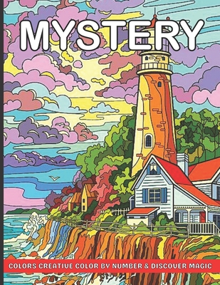Mystery colors creative color by number & discover magic: Stress Relieving Patterns Color by Number Adult Coloring Book Mystery Color - Jakiya Art Book Cafe