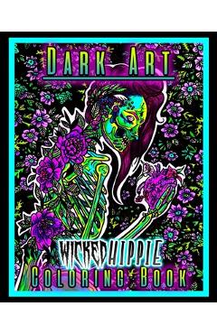 Coperta cărții 'Dark Art: Adult Coloring Book - Sara Rogalski'