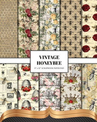 Vintage Honey Bee Scrapbook Paper: Double Sided Craft Paper For Card Making, Junk Journals & DIY Projects - The Inky Lion
