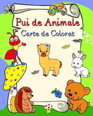 Pui de Animale Carte de Colorat: Animale zambitoare, imagini cu linii accentuate, pentru copii varsta 3 + - Maryan Ben Kim