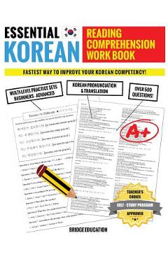 Poza produsului Essential Korean Reading Comprehension Workbook: Multi-Level Practice Sets With Over 500 Questions - Bridge Education