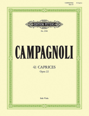 41 Caprices Op. 22 for Viola - Bartolomeo Campagnoli