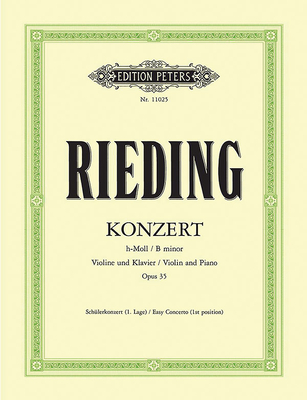 Concerto for Violin and Piano in B Minor Op. 35: Easy Concerto in 1st Position - Oskar Rieding