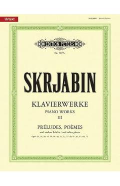 Coperta cărții 'Selected Piano Works -- Pr�ludes, Po�m - Alexander Scriabin'