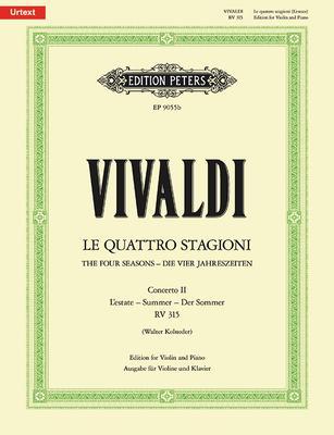 Violin Concerto in G Minor Op. 8 No. 2 Summer (Edition for Violin and Piano): For Violin, Strings and Continuo, from the 4 Seasons, Urtext - Antonio Vivaldi