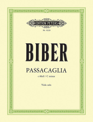 Passacaglia from Mystery Sonatas (Transcribed for Viola): Sheet - Heinrich Ignaz Franz Biber