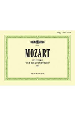 Coperta cărții 'Serenade in G K525 Eine Kleine Nachtmusik (Arranged for Piano Duet) - Wolfgang Amadeus Mozart'