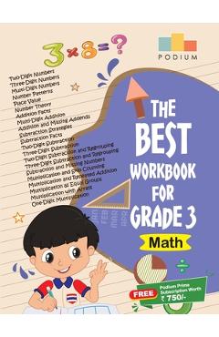Coperta cărții 'The Best Math Workbook for Grade 3 - Podium School'