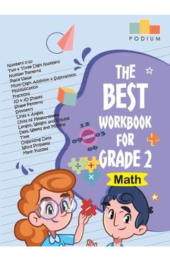 Coperta cărții 'Best Grade 2 Math Workbook - Podium School'