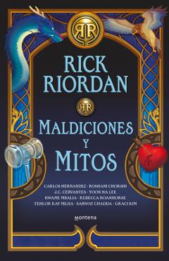 Coperta cărții 'Maldiciones Y Mitos / The Cursed Carnival and Other Calamities: New Stories about Mythic Heroes - Rick Riordan'