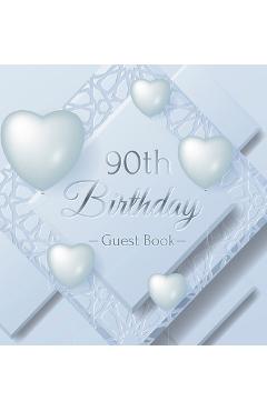 Poza produsului 90th Birthday Guest Book: Keepsake Gift for Men and Women Turning 90 - Hardback with Funny Ice Sheet-Frozen Cover Themed Decorations & Supplies, - Luis Lukesun