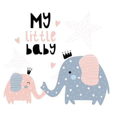 My Little Baby: Baby Shower Guest Book with Elephant Girl and Her Mom Theme, Personalized Wishes for Baby & Advice for Parents, Sign I - Casiope Tamore