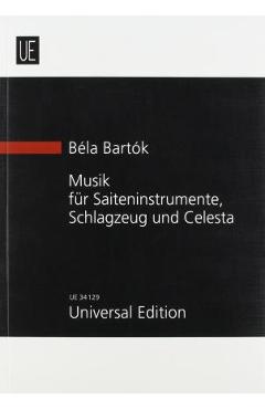 Coperta cărții 'Music for Stringed Instruments, Percussion and Celeste: Study Score - Bela Bartok'