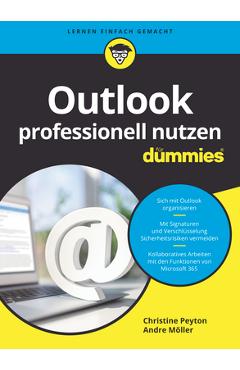 Coperta cărții 'Outlook Professionell Nutzen Für Dummies - Christine Peyton'