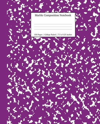 Marble Composition Notebook College Ruled: Purple Marble Notebooks, School Supplies, Notebooks for School - Young Dreamers Press