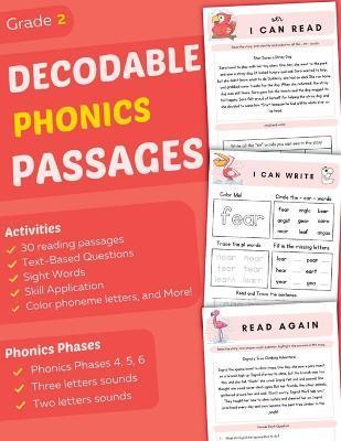 Decodable Phonics Passages Grade 2: Strengthen Reading and Comprehension Skills for Kids, Fun and Engaging Decodable Texts and More with Phonics and S - Jed Dolton