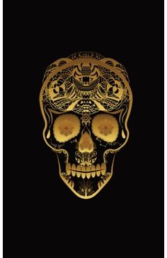 Coperta cărții 'Glowing Golden Sugar Skeleton Skull Diary, Journal, and/or Notebook: Perfect for Fans of Astrology, Dark Magic,'