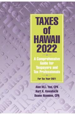 Coperta cărții 'Taxes of Hawaii 2022 - Alan M. L. Yee'