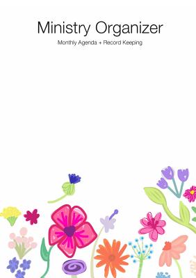 Jehovah's Witnesses Ministry Organizer, Month at a Glance Agenda + Records + Notes - Ministry Organizer
