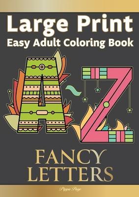 Large Print Easy Adult Coloring Book Cute Cats: Simple, Relaxing