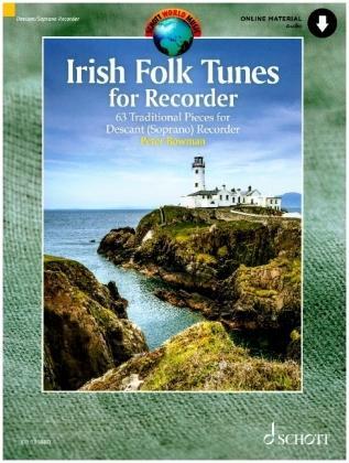 Irish Folk Tunes: Descant Recorder Book with Online Audio - Peter Bowman