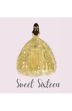 Coperta cărții 'Sweet sixteen guest book, party Guest book, birthday party guest book to sign - Lulu And Bell'