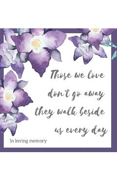 Coperta cărții 'Religious quote in loving memory, condolence book to sign - Lulu And Bell'