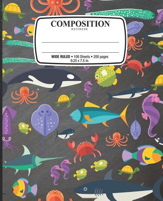 Composition Notebook: Notebook for School Office Home Student Teacher Use Wide Ruled - 100 Sheets - 200 Pages - 9 1/4 X 7 1/2 In. / 24.77 X - Feathered Friends Publishing