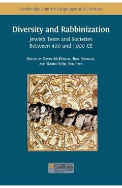 Poza produsului Diversity and Rabbinization: Jewish Texts and Societies between 400 and 1000 CE - Gavin Mcdowell