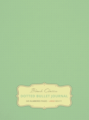 Large 8.5 x 11 Dotted Bullet Journal (Sea Foam Green #16) Hardcover - 245 Numbered Pages - Blank Classic