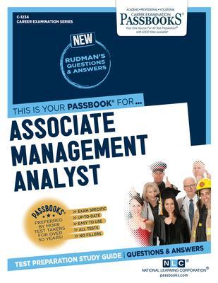 Associate Management Analyst (C-1234): Passbooks Study Guidevolume 1234 - National Learning Corporation