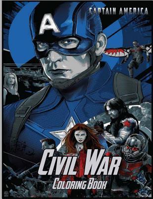 Captain America Civil War Coloring Book: Coloring Book for Kids and Adults with Fun, Easy, and Relaxing Coloring Pages - Linda Johnson