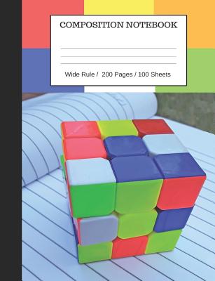 Puzzle Cube Notebook: Composition Wide Ruled Notebook, 200 Pages / 100 Sheets - Trevor Designs Composition Notebooks
