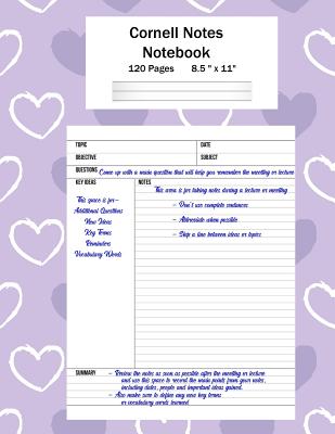 Cornell Notes Notebook: Note Taking System, For Students, Writers, Meetings, Lectures Large Size 8.5 x 11 (21.59 x 27.94 cm), Durable Matte Pu - Cricket Creek Creatives