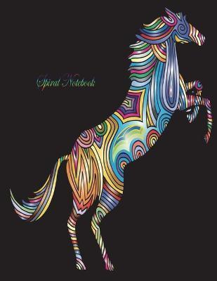 Spiral Notebook: Spiral Journal/ Notebook with Blank Pages - 100 Sheet, Horse Notebook, Size 8.5 x 11 - La Princesse Company