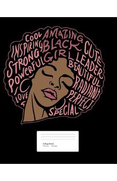Poza produsului College Ruled: Melanin Goddess- Black Pride- Black Girl Power College Ruled Notebook- 1 Subject Composition Notebook College Ruled 20 - Melanin Poppin