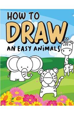 Poza produsului How to draw an easy Animals: Step by Step, Large Drawing books for kids - Mew Folders