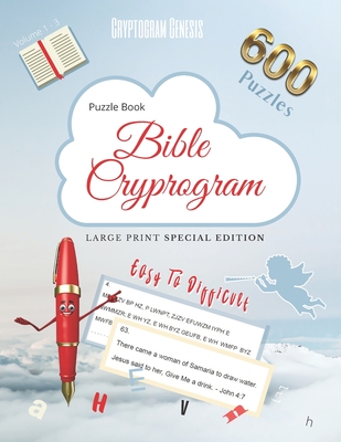 Puzzle Book Bible Cryptogram Large Print Special Edition: Bible Cryptograms, Cryptogram Bible Puzzle Books, Cryptograms Bible Quotes - The Complete Se - Cryptogram Genesis