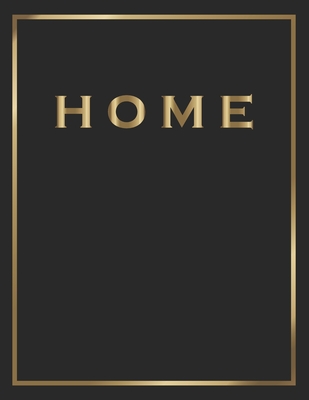 Home: Gold and Black Decorative Book - Perfect for Coffee Tables, End Tables, Bookshelves, Interior Design & Home Staging Ad - Contemporary Interior Styling