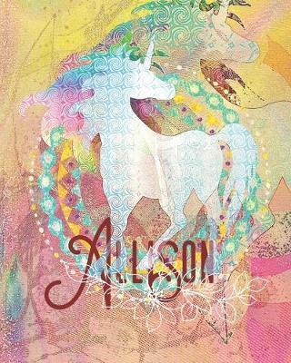 Allison: Colorful Rainbow Unicorn - 100 Pages 8