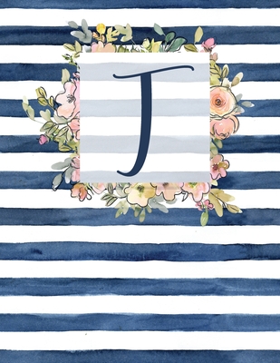 T: Letter T Monogram Initial Notebook - 8.5