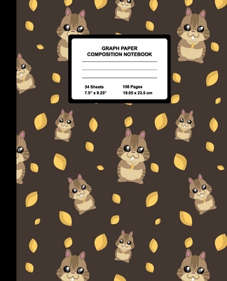 Graph Paper Composition Notebook: Quad Ruled 4 Squares Per Inch Sheets, Math and Science Grid Note Book for Elementary Students, Cute Kawaii Chipmunk - Little Pens Notebooks