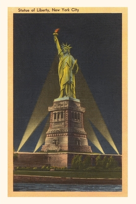 Vintage Journal Night, Statue of Liberty, New York City - Found Image Press