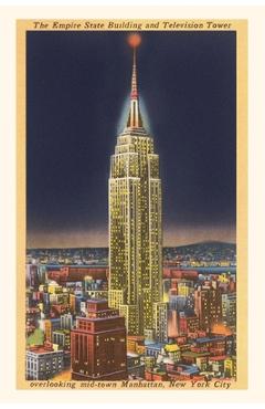 Poza produsului Vintage Journal Empire State Building at Night, New York City - Found Image Press