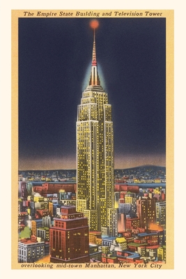 Vintage Journal Empire State Building at Night, New York City - Found Image Press
