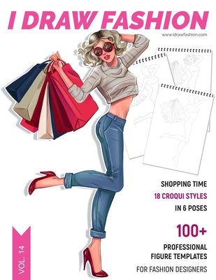 Fashion Sketchbook With Figure Templates: Large Figure Template Male  Croquis for Quickly and Easily (Paperback) by Modernbk Publishing 