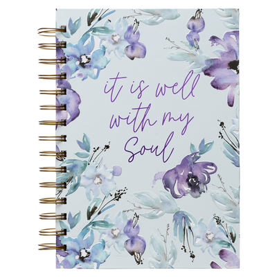 Large Hardcover Journal It Is Well with My Soul Inspirational Wire Bound Notebook W/192 Lined Pages [Hardcover] with Love - Christian Art Gifts