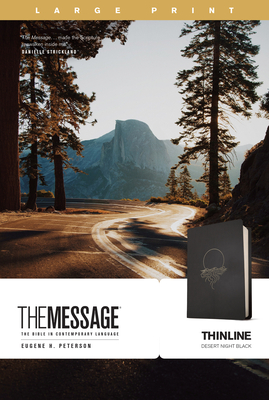 The Message Thinline, Large Print (Leather-Look, Desert Night Black) - Eugene H. Peterson